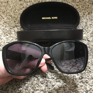 Black 53mm Rectangle Michael Kors Sunglasses